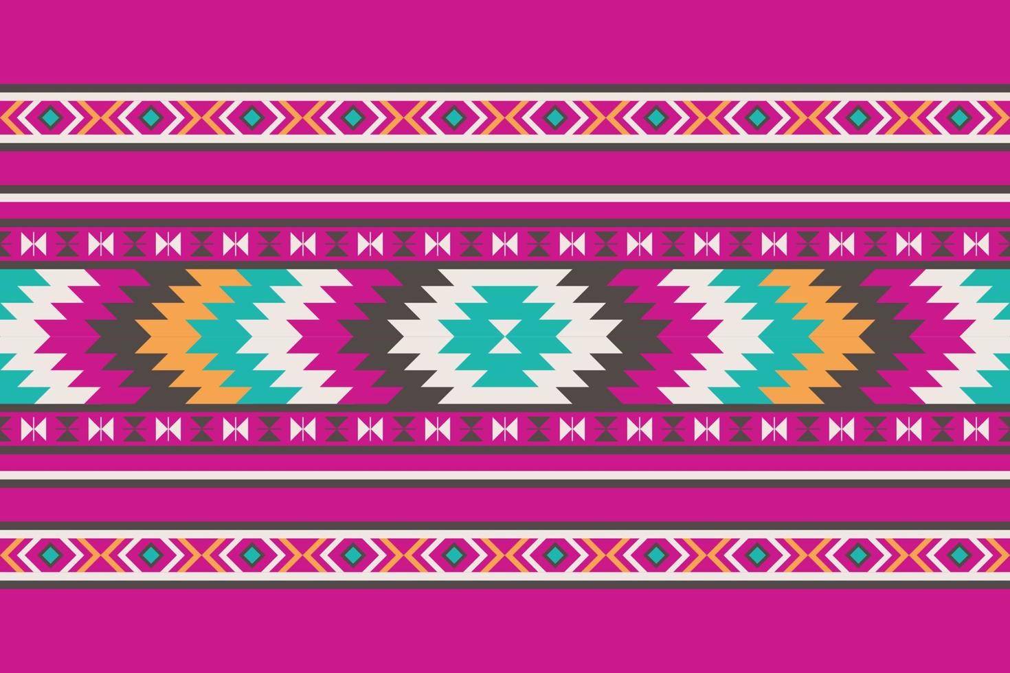 geometrisches ethnisches Muster nahtlos. Stil ethnische amerikanische aztekische nahtlose bunte Textilien. design für hintergrund, tapete, stoff, teppich, ornamente, dekoration, kleidung, batik, verpackung, vektorillustration vektor