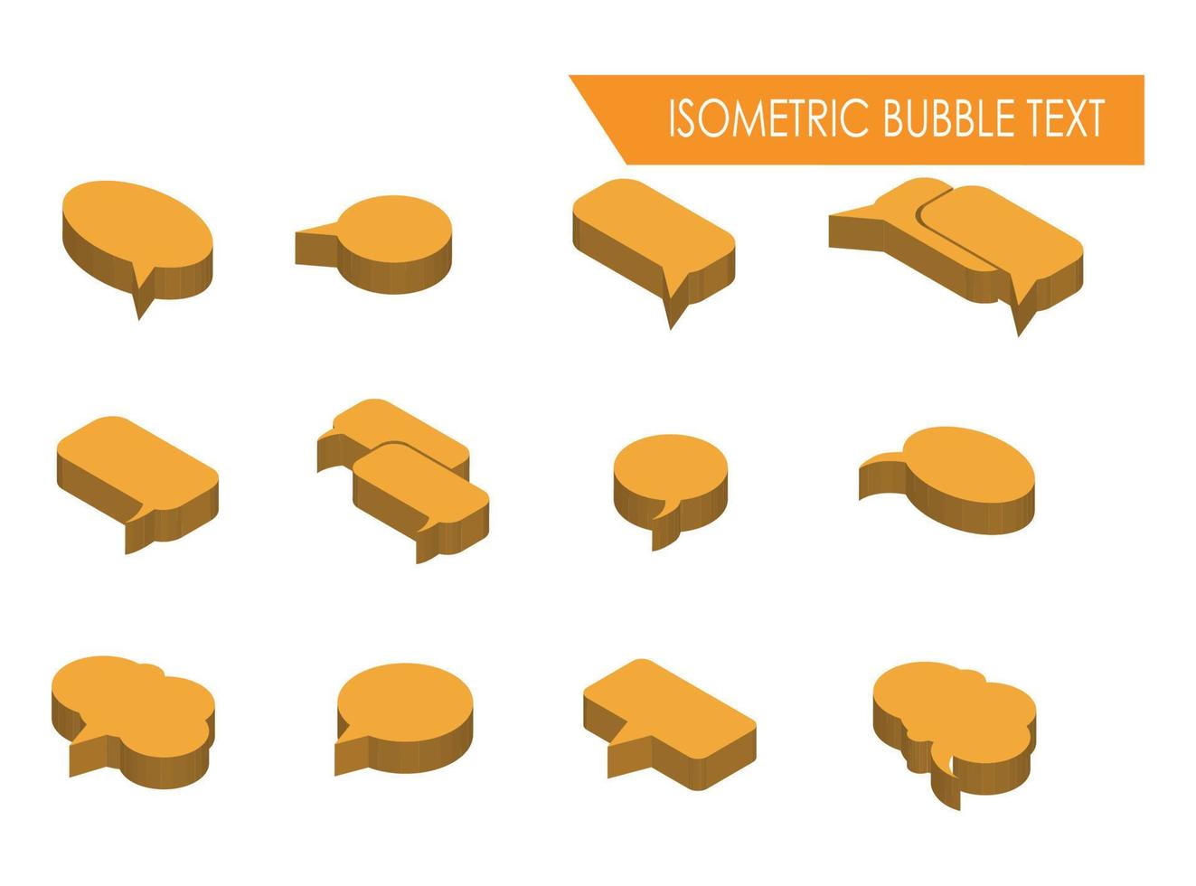 modern isometrisk bubbla text illustration, lämplig för diagram, infografik, bok illustration, spel tillgång, och Övrig grafisk relaterad tillgångar vektor