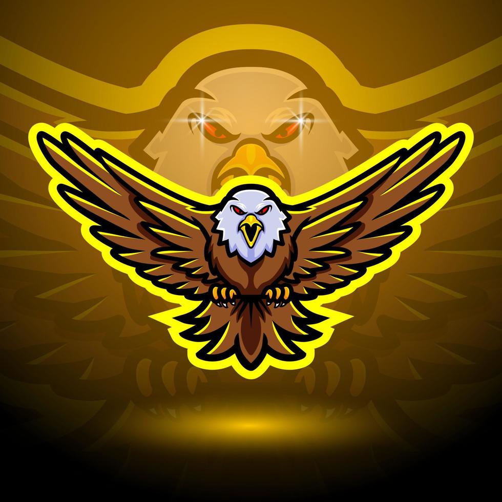 adler-maskottchen-sport-esport-logo-design vektor