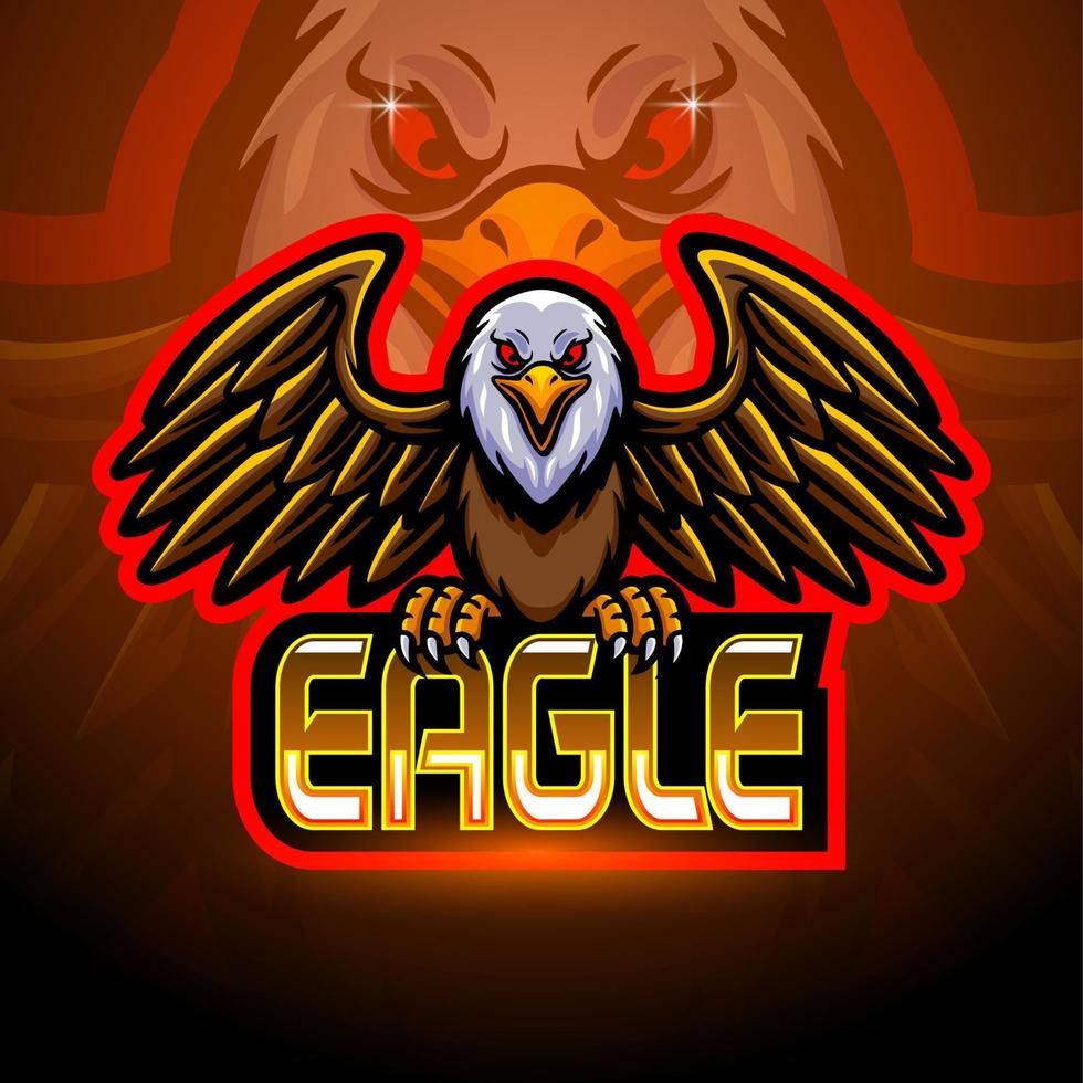 adler-maskottchen-sport-esport-logo-design vektor