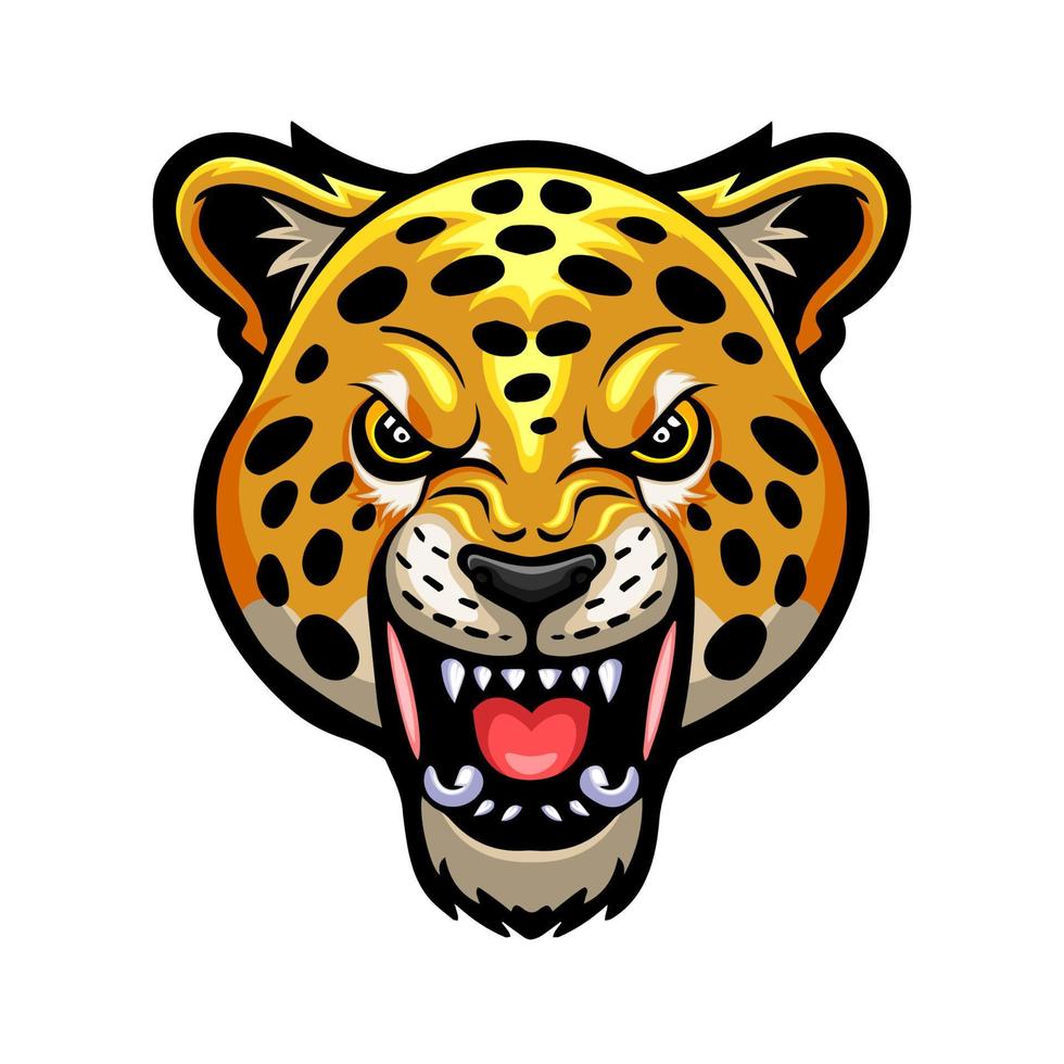 Gepardenkopf-Logo-Maskottchen-Design vektor