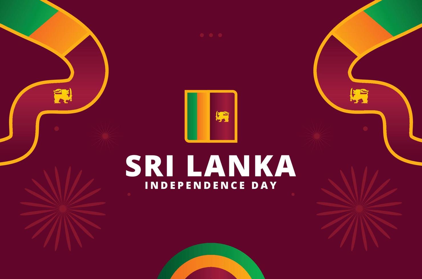 sri lanka självständighetsdagen design vektor