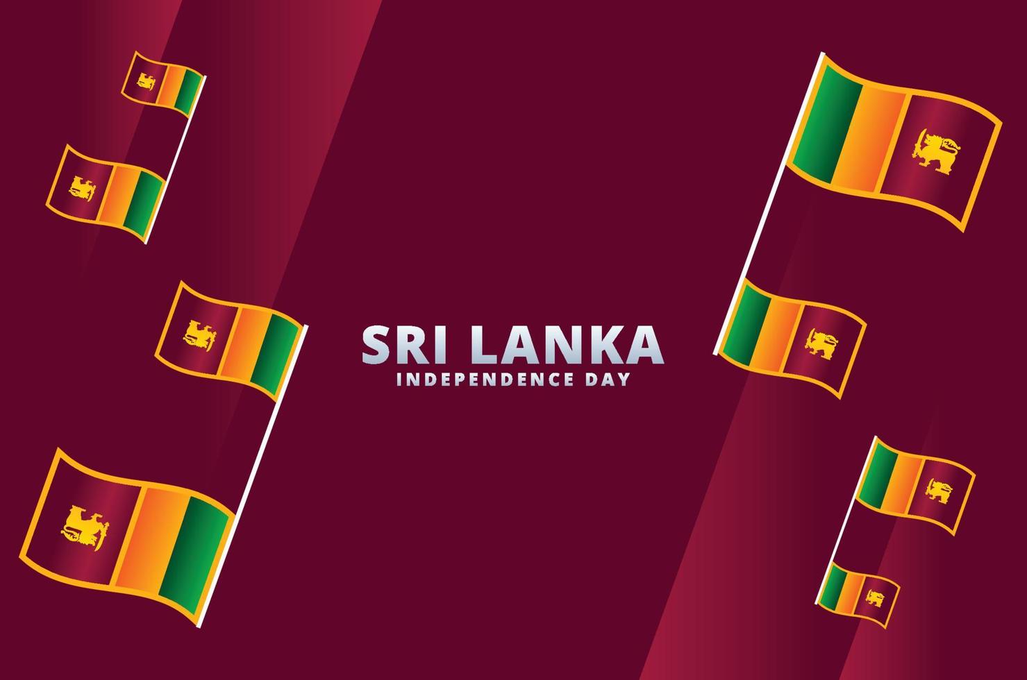 sri lanka unabhängigkeitstag design vektor