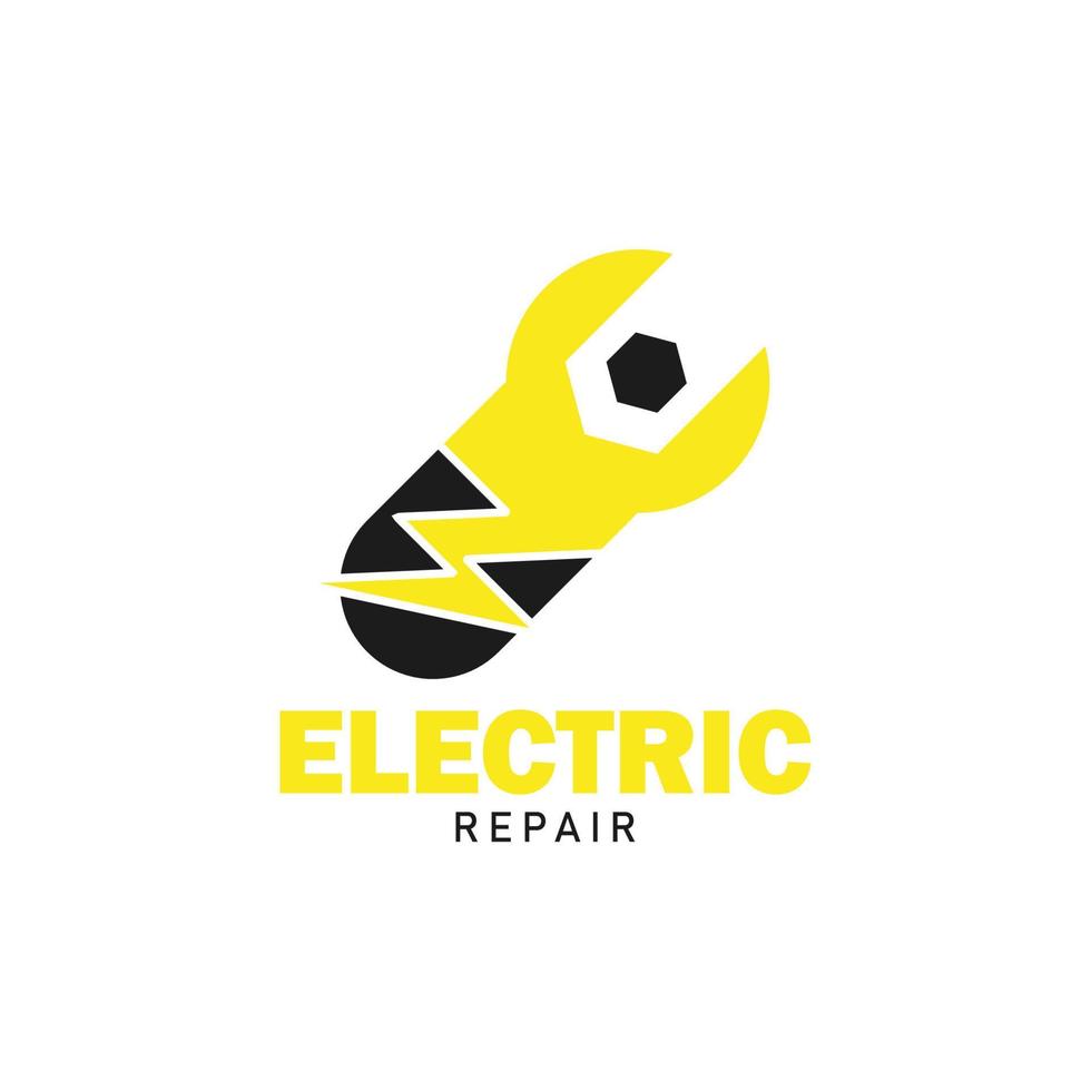 elektrisk reparera logotyp minimalistisk modern trendig vektor