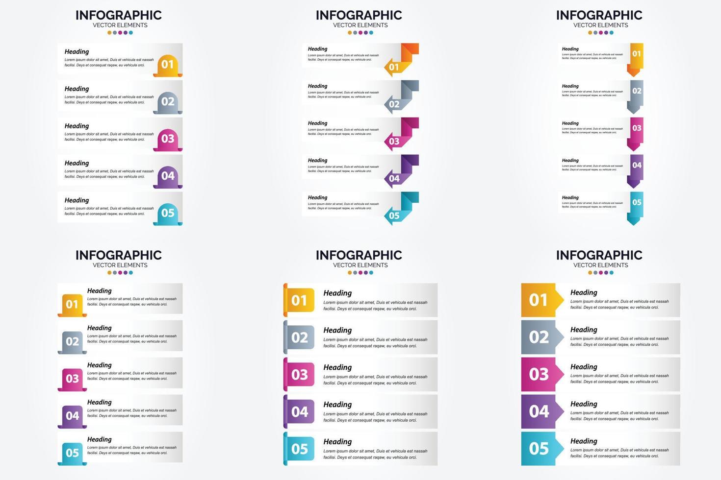 flaches Designset der Vektorillustrations-Infografiken für Werbebroschürenflieger und -zeitschrift vektor