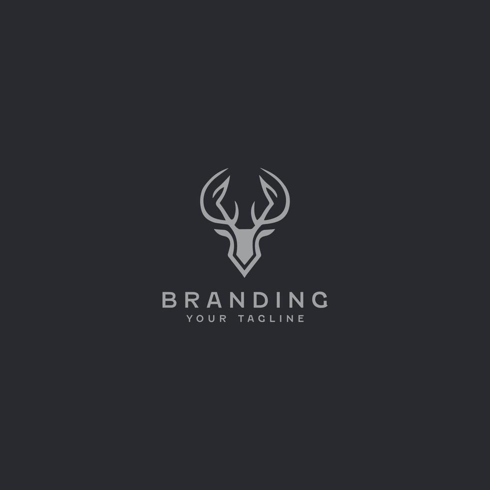 abstrakt rådjur logotyp formgivningsmall vektor