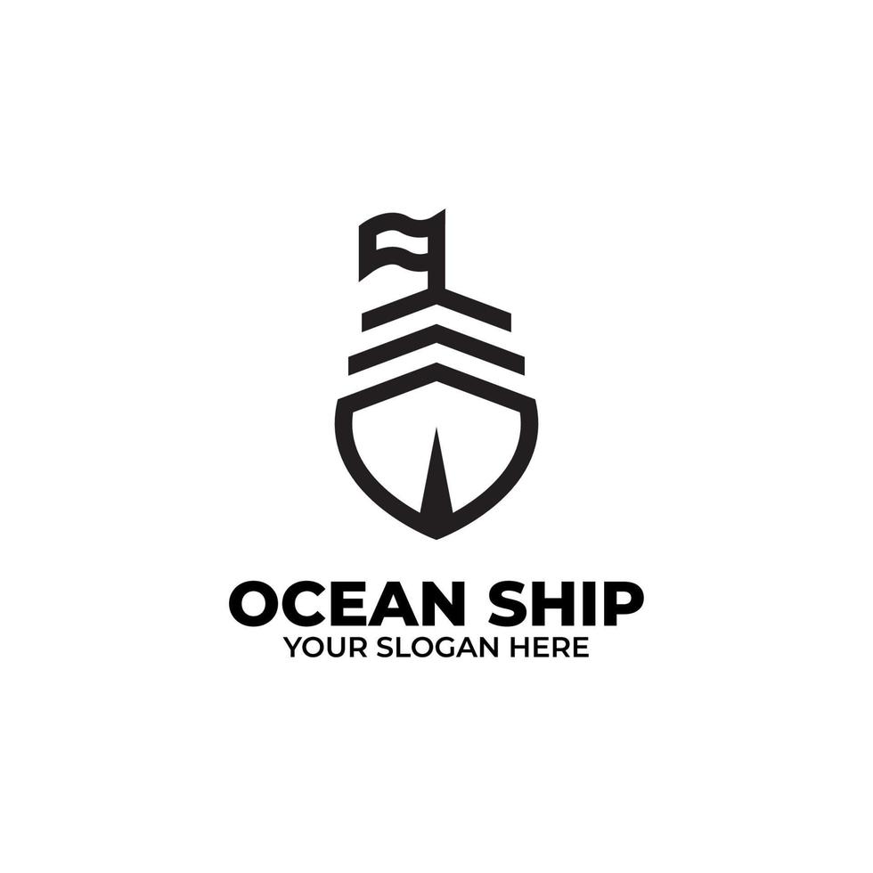 fartyg eller segelbåt för marin företag varumärke logotyp design vektor mall illustration
