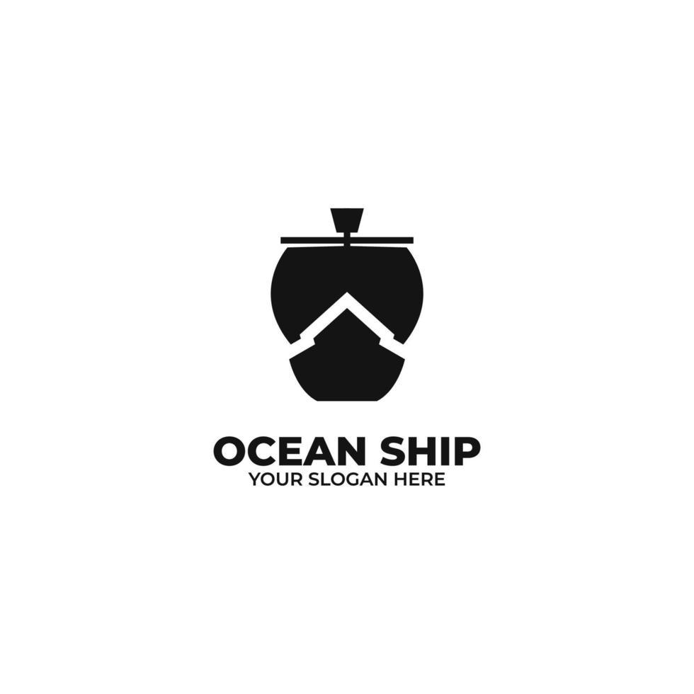 schiff oder segelboot für markenlogodesign-vektorschablonenillustration des marineunternehmens vektor