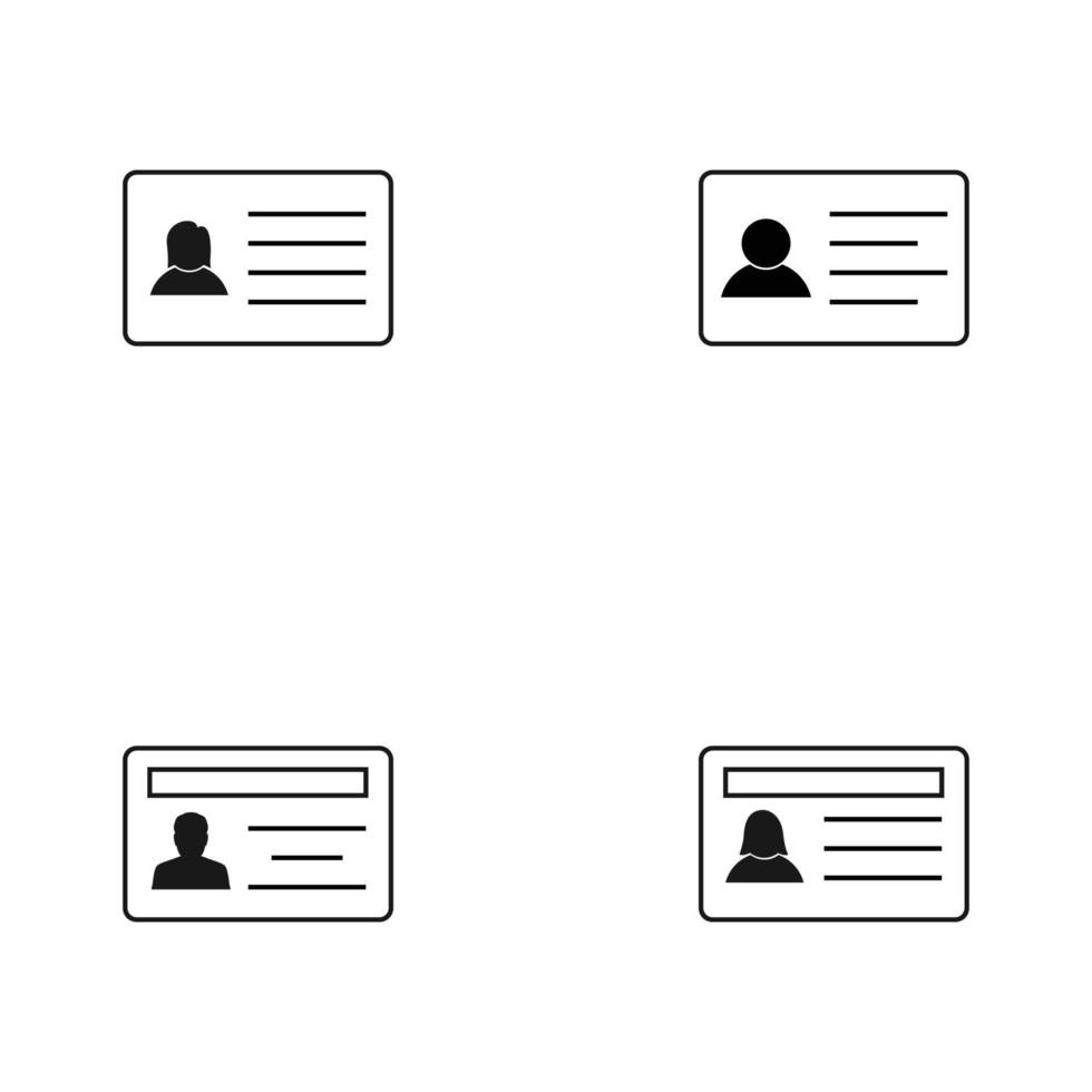 ikon för identitetskort vektor