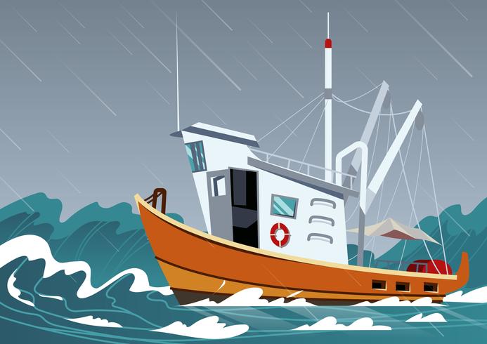 Fiske Trawler Vector