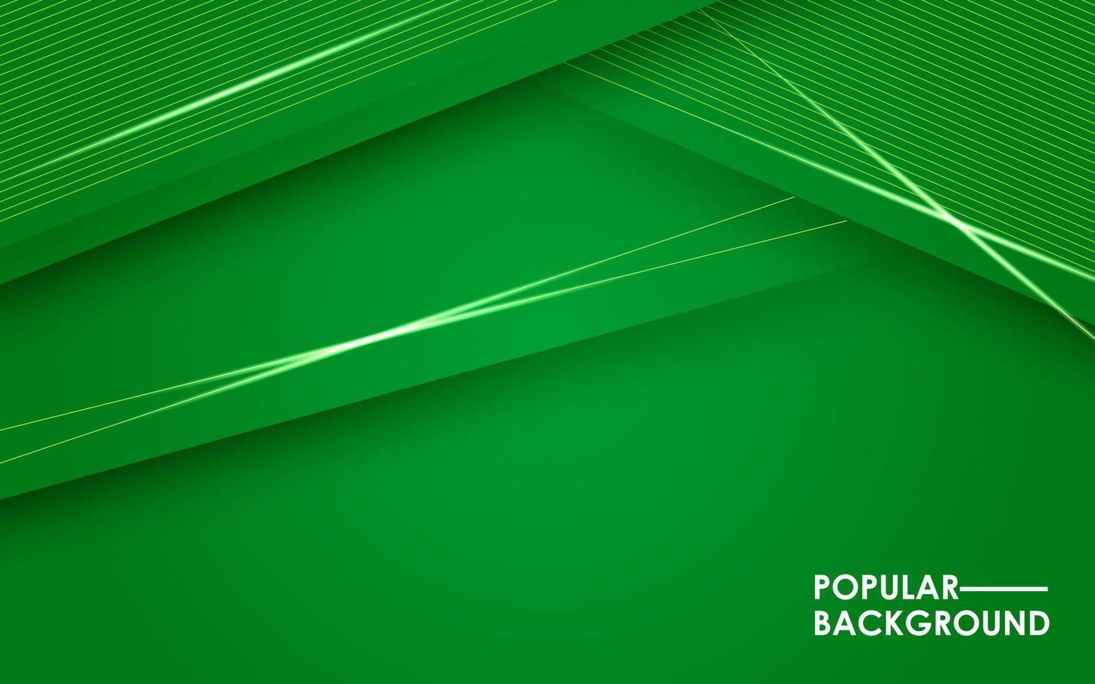 grünes abstraktes diagonales Schattendreieck mit einfacher Linie Lichteffektdekorationshintergrund. eps10-Vektor vektor