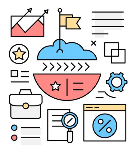 Kostenlose Business Growth Vektor Illustrationen