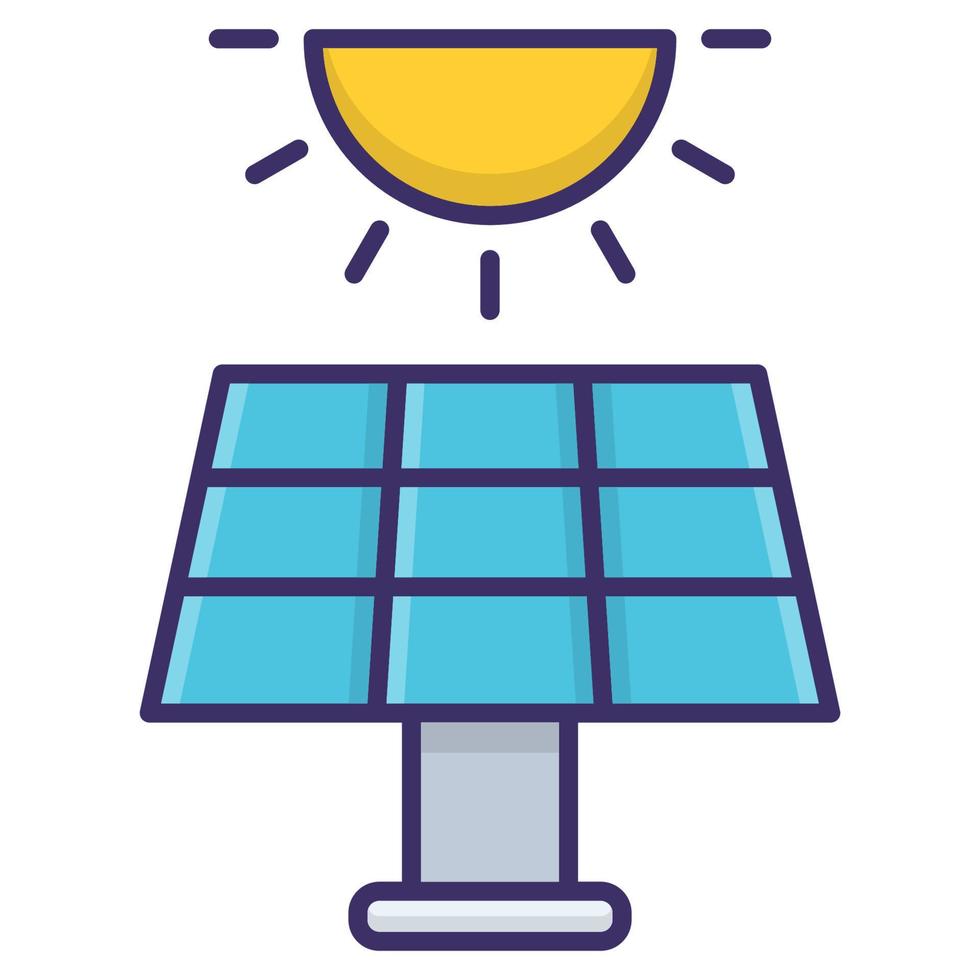 Panel-Solar-Symbol, geeignet für eine Vielzahl digitaler kreativer Projekte. vektor