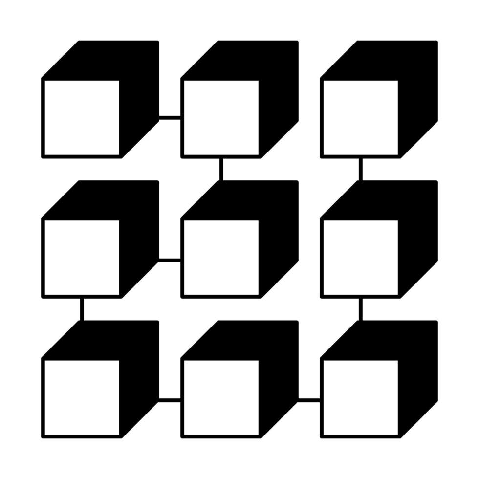 Blockchain-Symbol, geeignet für eine Vielzahl digitaler kreativer Projekte. vektor