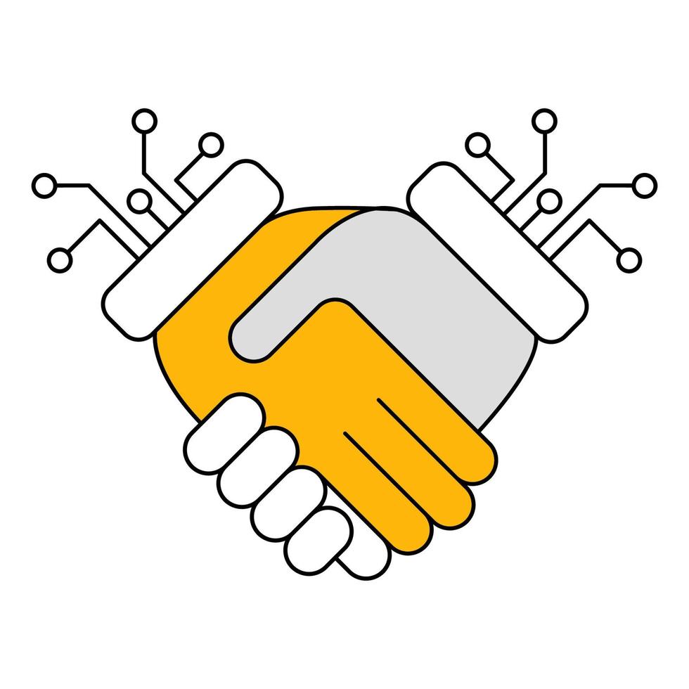 Handshake-Symbol, geeignet für eine Vielzahl digitaler kreativer Projekte. vektor