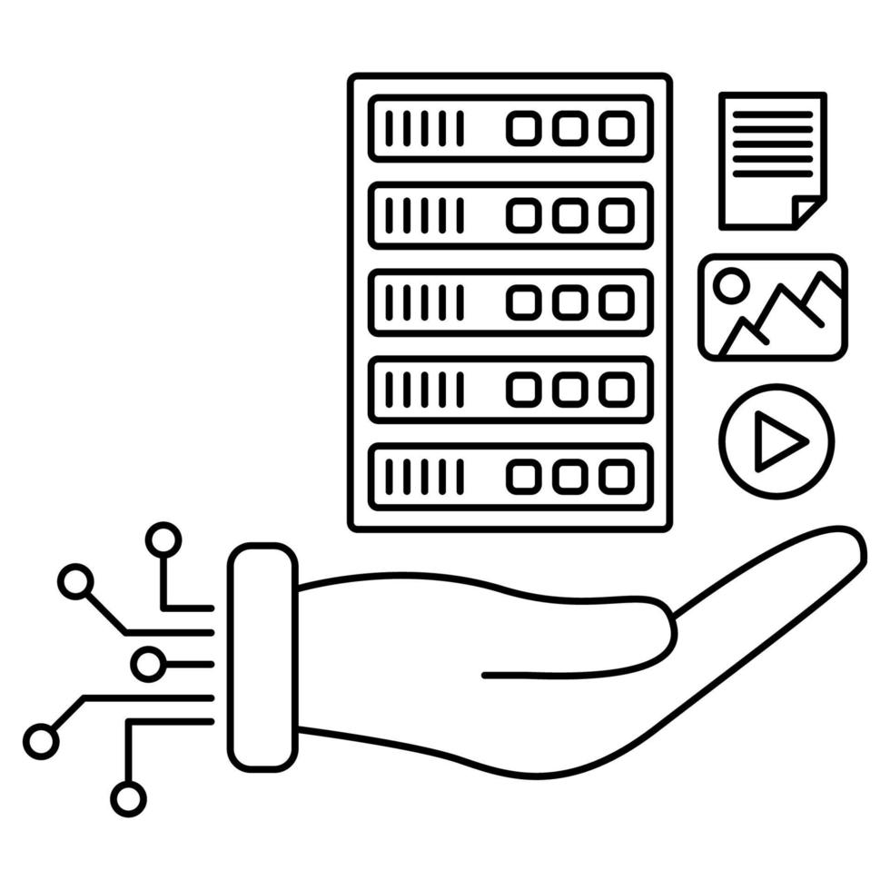 strukturerad data ikon, lämplig för en bred räckvidd av digital kreativ projekt. vektor