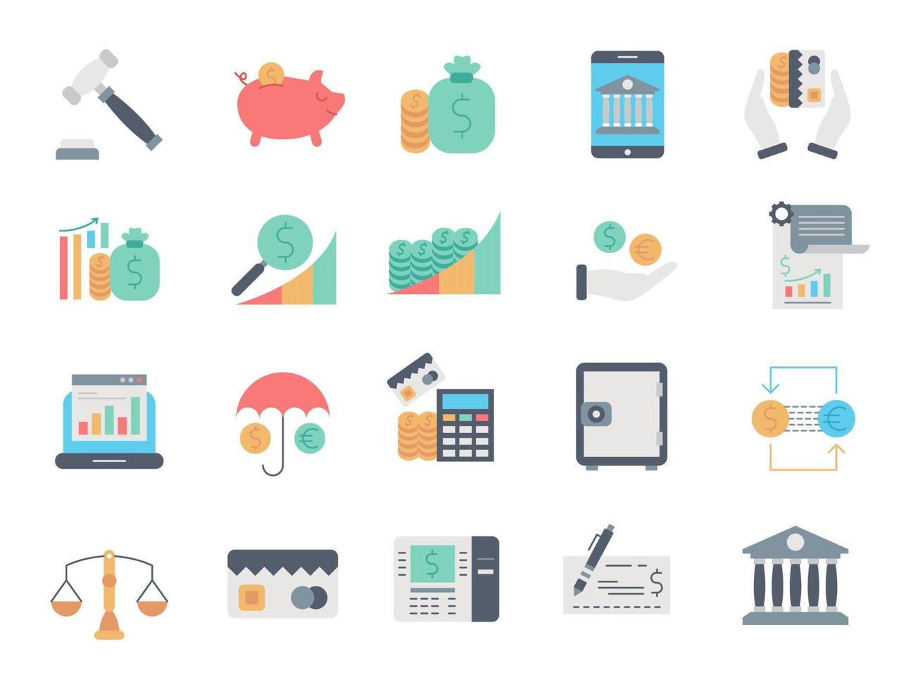 Banking-Icons, geeignet für eine Vielzahl digitaler Kreativprojekte. vektor