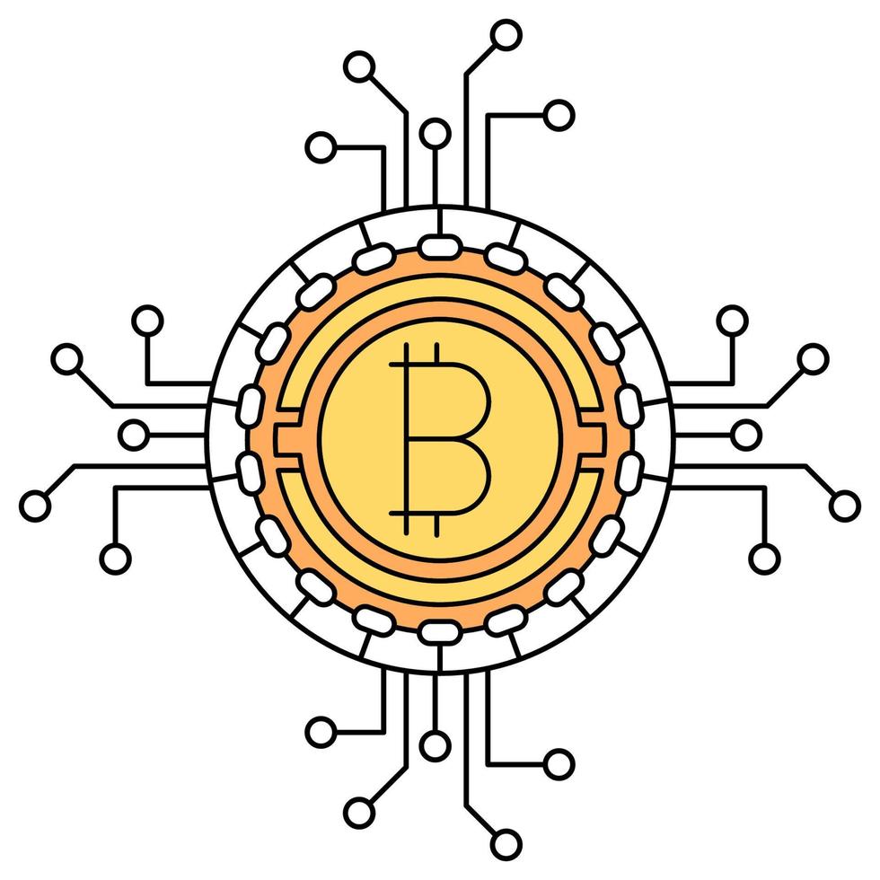 Symbol für digitales Geld, geeignet für eine Vielzahl digitaler kreativer Projekte. vektor