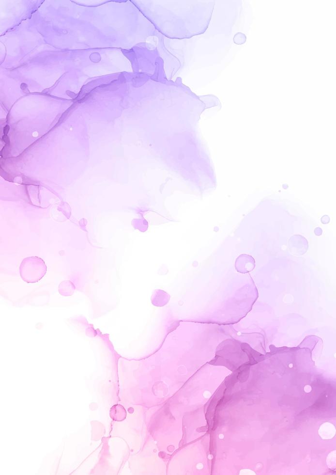 hand målad rosa och lila vattenfärg bakgrund vektor
