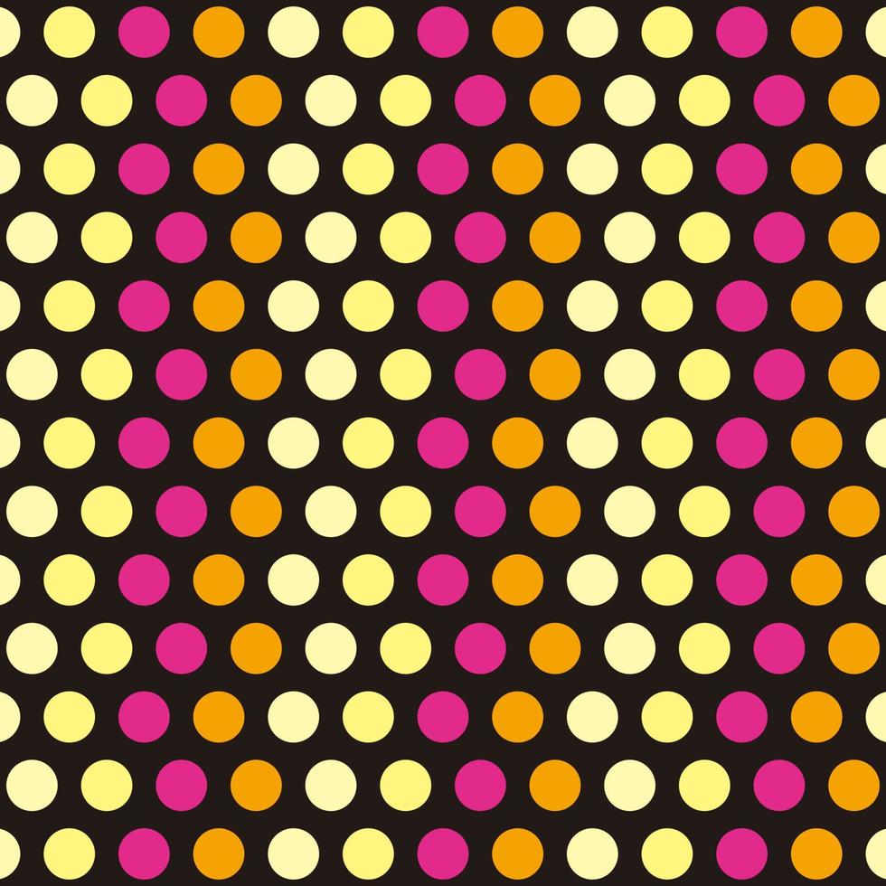 Vektor Musterdesign mit bunten Punkten mit schwarzem Hintergrund