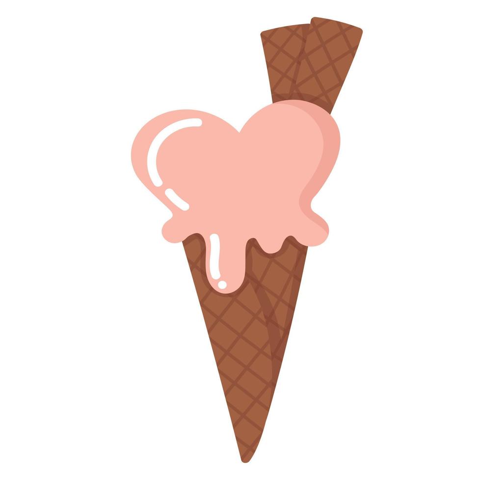 doodle clipart kugeln aus süßem eis vektor