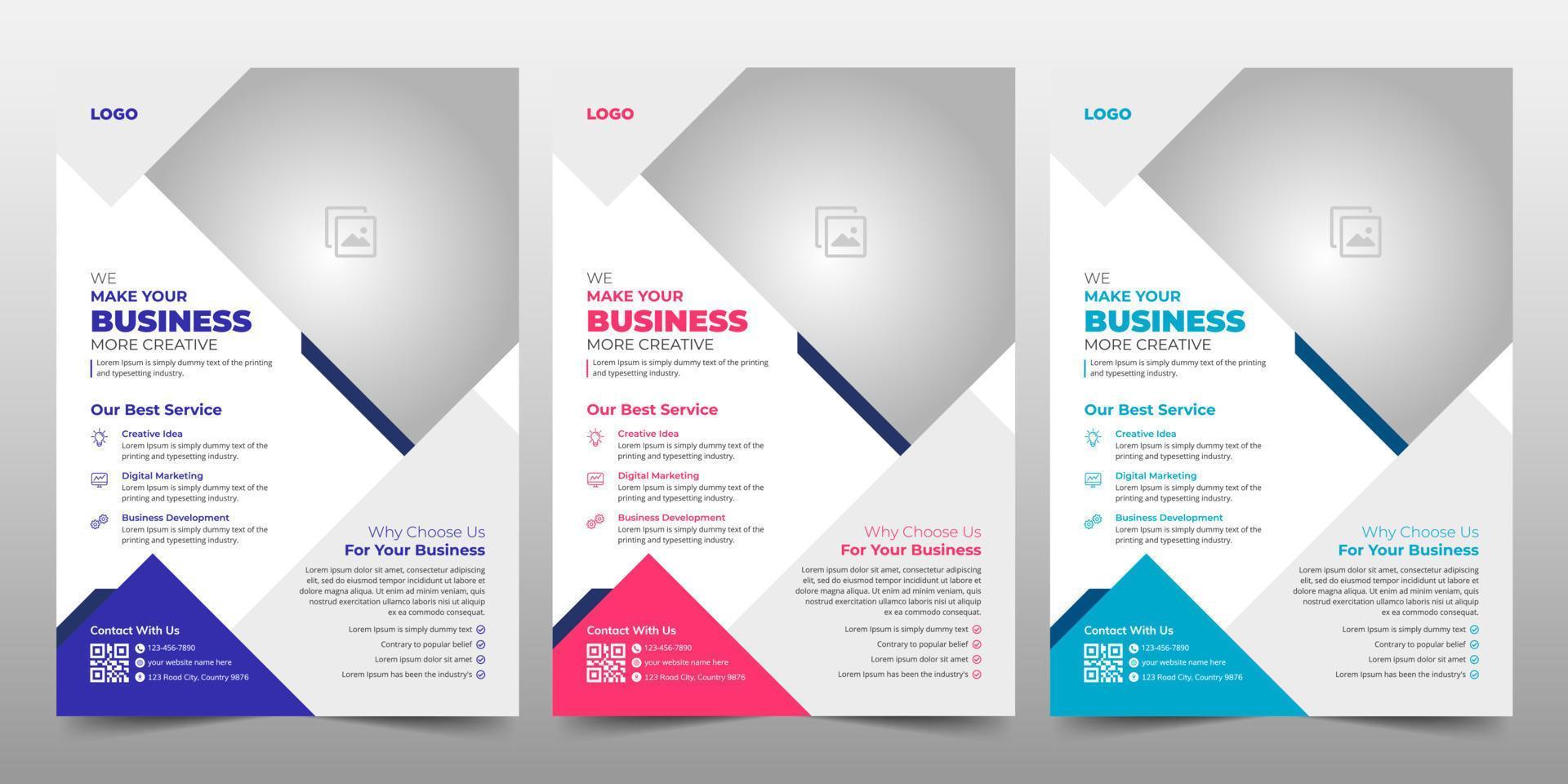 kreatives Corporate Business Flyer Broschüre Template-Design, abstrakter Business-Flyer, Vektor-Template-Design vektor