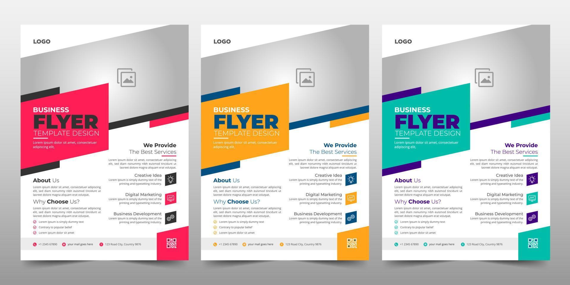 kreatives Corporate Business Flyer Broschüre Template-Design, abstrakter Business-Flyer, Vektor-Template-Design vektor