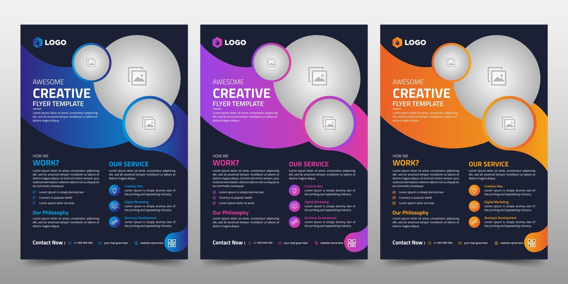 kreative Corporate Business Flyer Poster Broschürenvorlage vektor