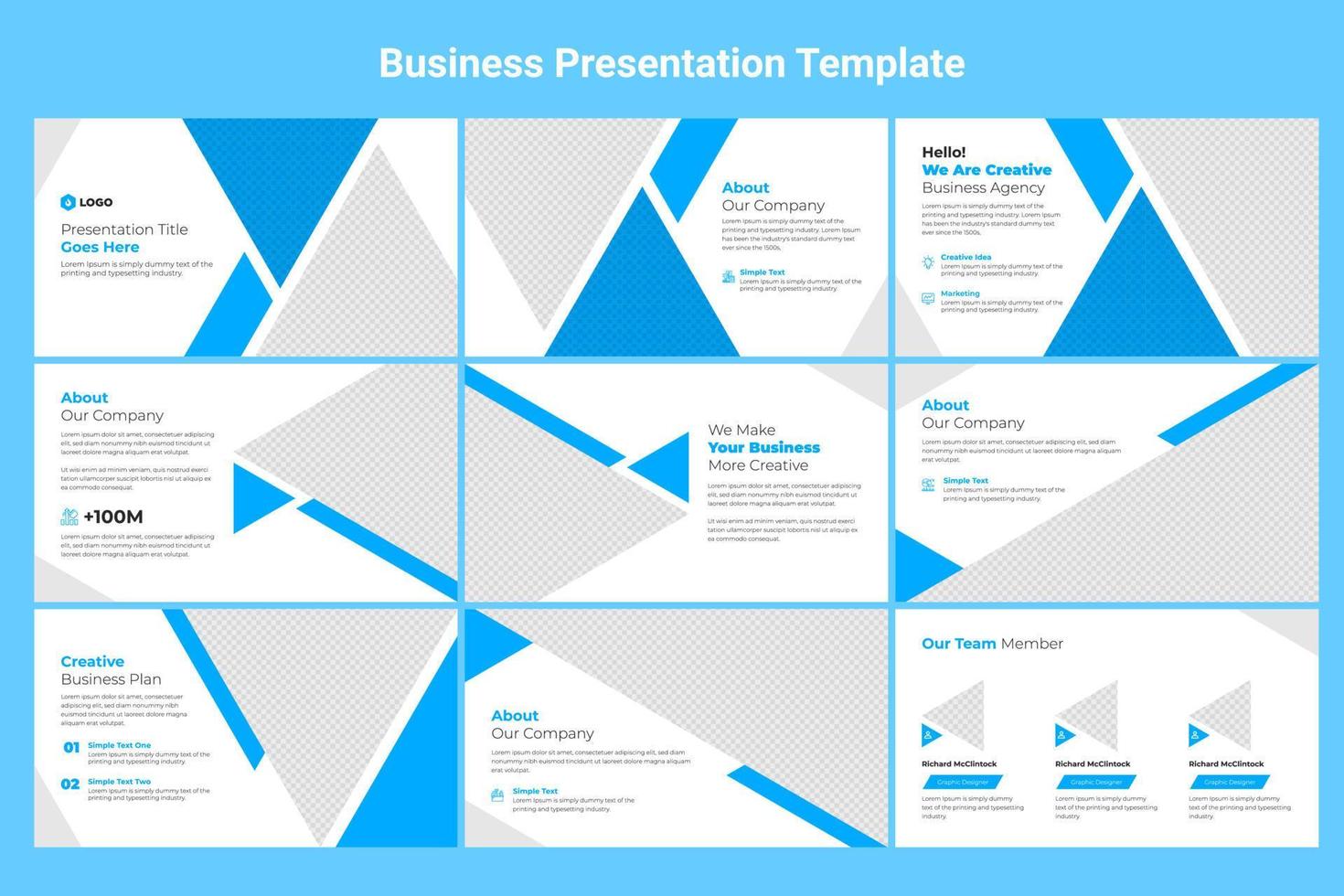 kreativ företag powerpoint presentation diabilder mall design. använda sig av för modern grundton presentation bakgrund, broschyr design, hemsida skjutreglage, landning sida, årlig Rapportera, företag profil vektor