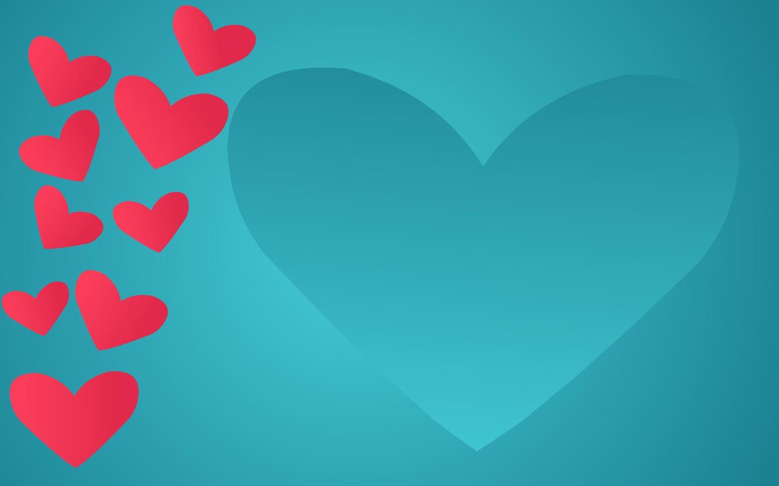 Valentinstag Hintergrund. Happy Valentines Day Hintergrunddesign mit romantischen Herzformelementen. Platz für Text. geeignet für Grußkarten, Banner, Poster etc vektor