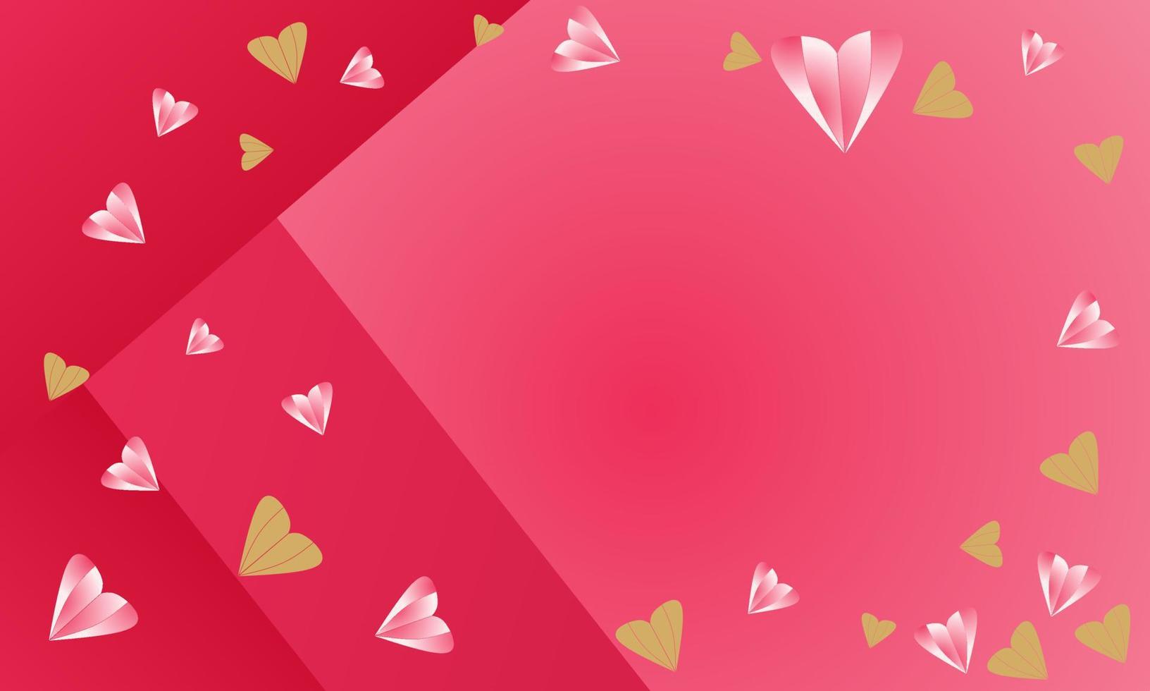 Valentinstag Hintergrund. Happy Valentines Day Hintergrunddesign mit romantischen Herzformelementen. Platz für Text. geeignet für Grußkarten, Banner, Poster etc vektor