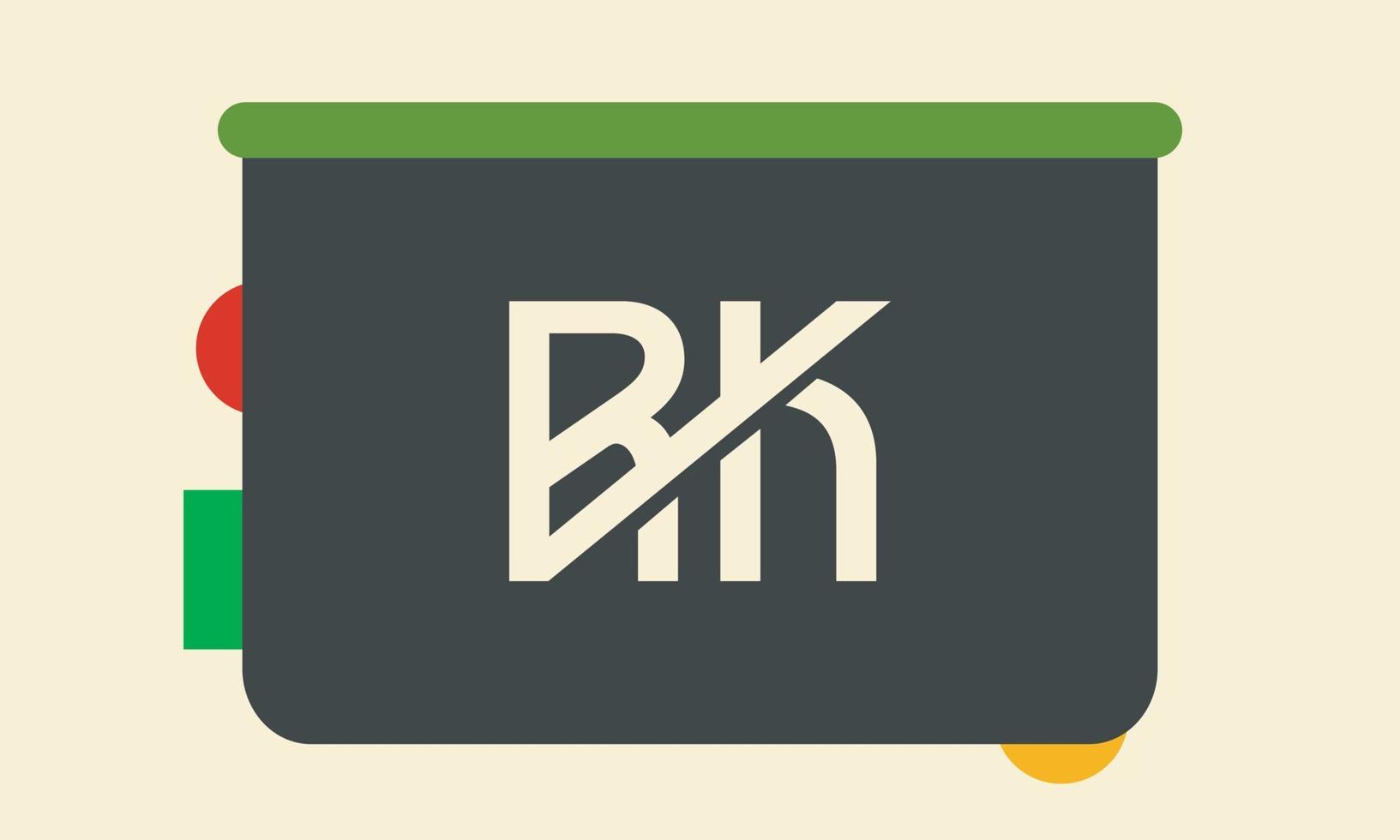 alfabetet bokstäver initialer monogram logotyp rk, kr, r och k vektor