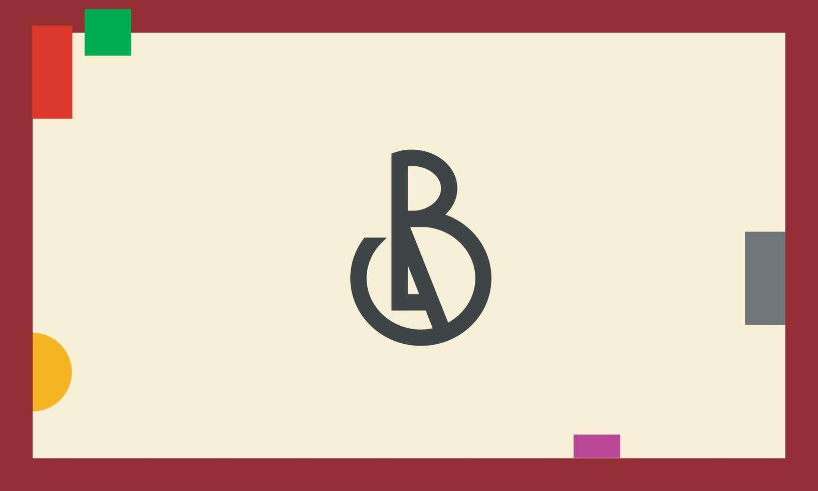 alphabet buchstaben initialen monogramm logo ab, ba, a und b vektor