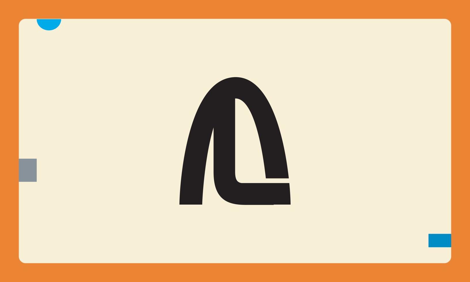 alphabet buchstaben initialen monogramm logo al, la, a und l vektor