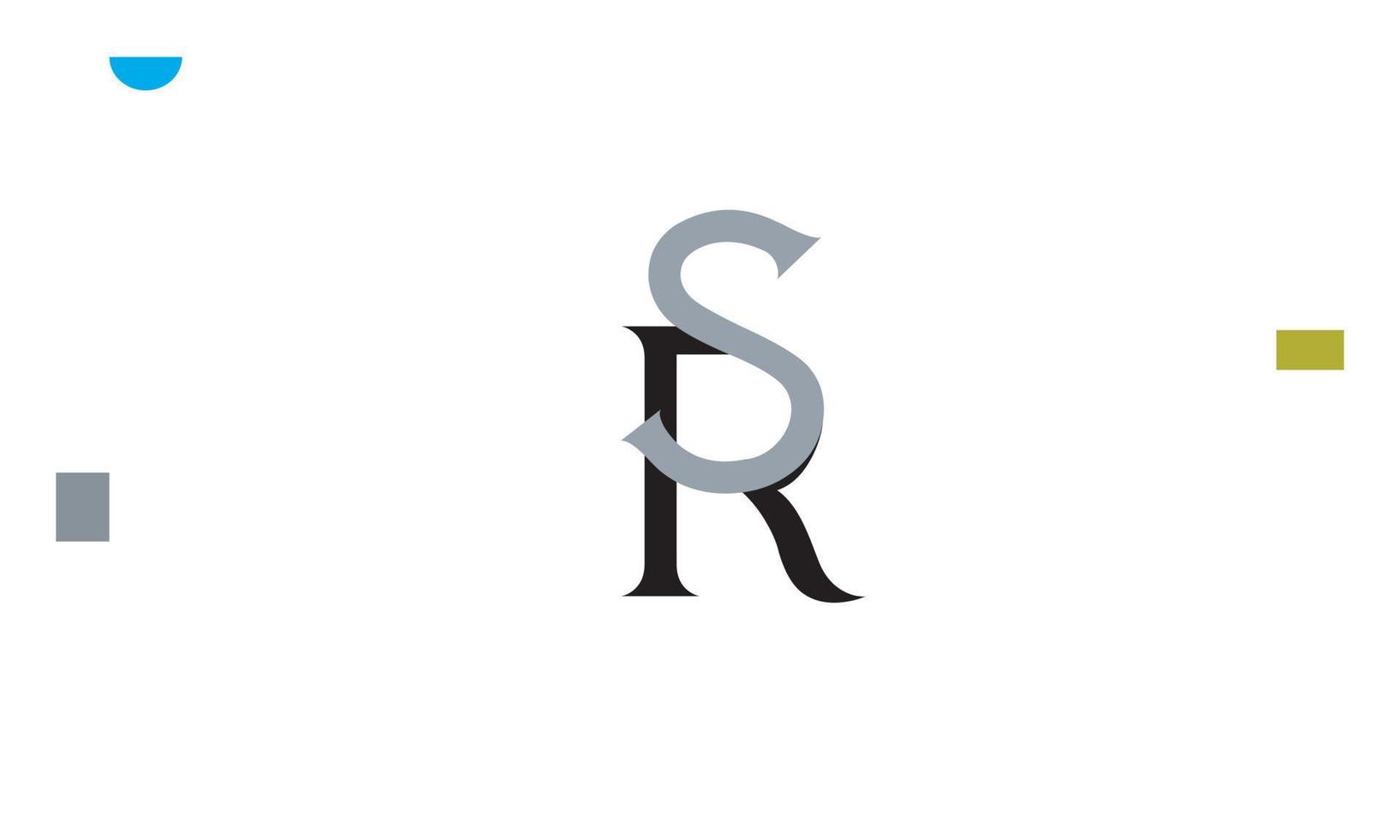 alphabet buchstaben initialen monogramm logo rs, sr, r und s vektor
