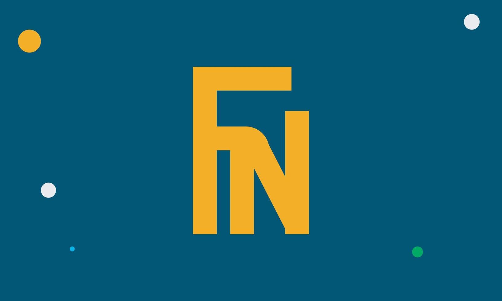 Alphabet Buchstaben Initialen Monogramm Logo fn, nf, f und n vektor