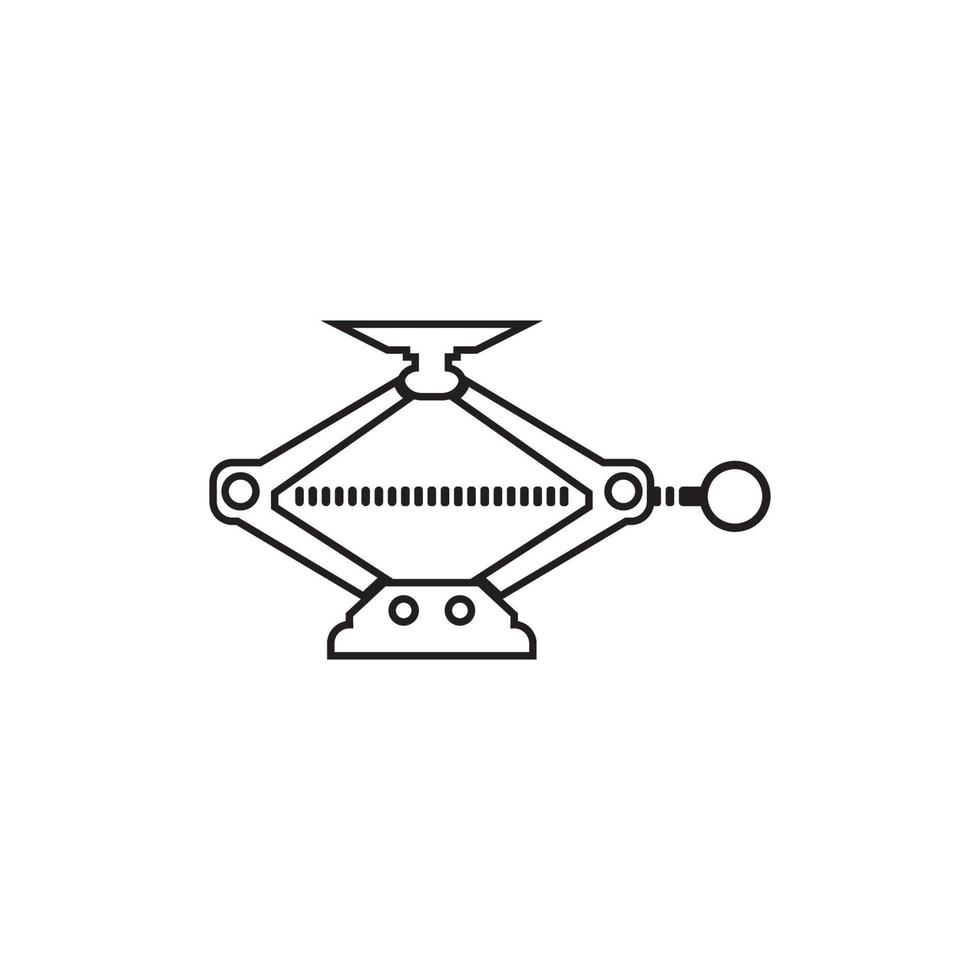 Design-Vorlage für hydraulische Wagenheber-Symbolvektorillustration. vektor
