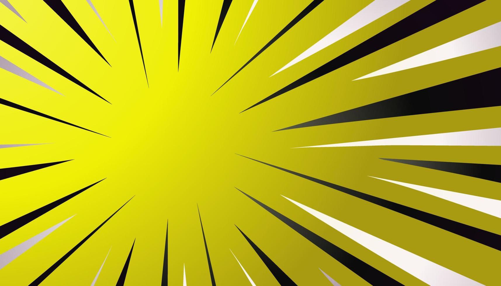 Vektor-Comic-Hintergrund in den Farben Gelb, Schwarz und Weiß vektor