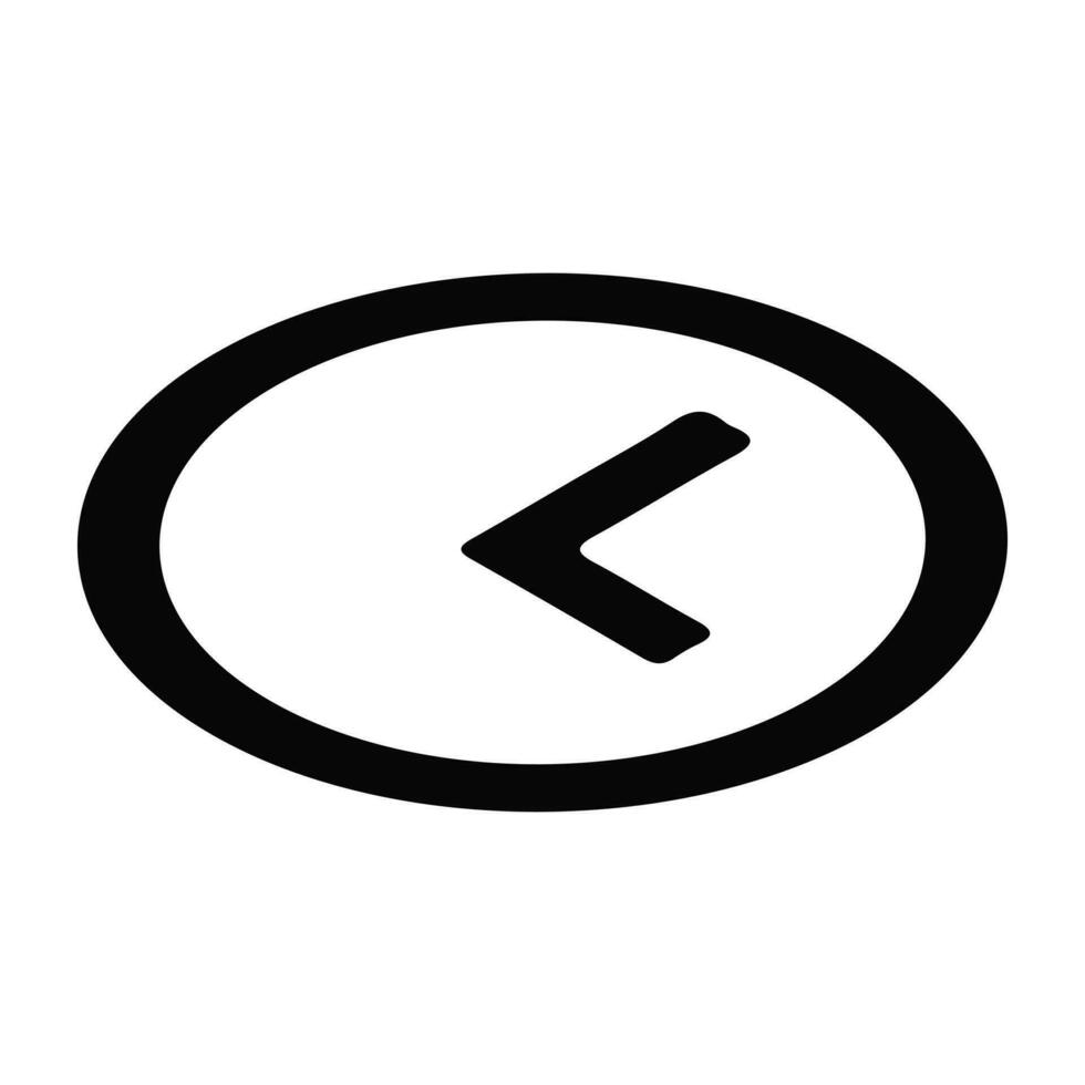 tid ikon, symbol eller tecken isometrisk svart isolerat på vit bakgrund. vektor illustration