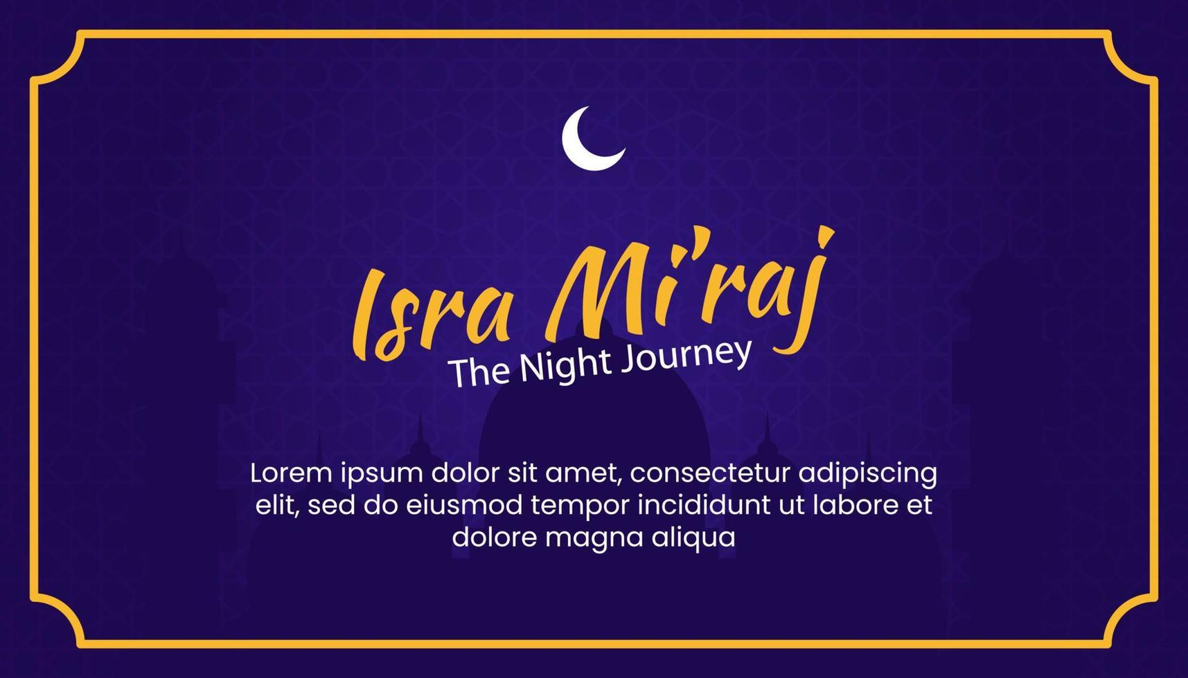 isra mi'raj de natt resa profet muhammad vektor