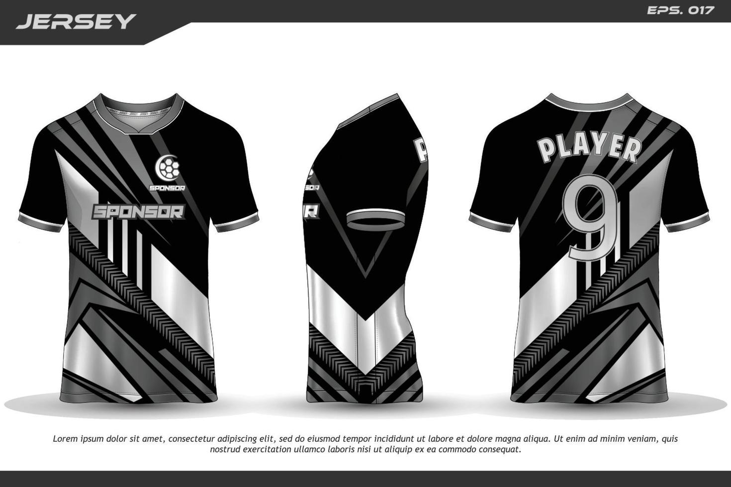 jersey design sublimering t-shirt premium geometriskt mönster otrolig vektorsamling för fotboll fotboll racing cykling spel motocross sport vektor