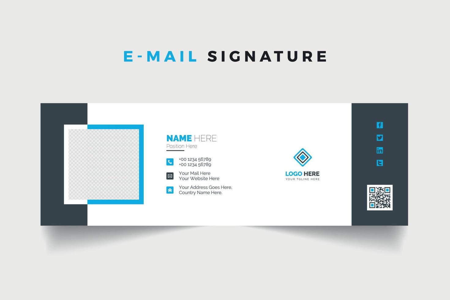 Corporate E-Mail-Signatur-Design vektor