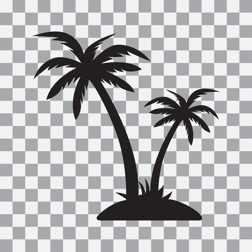 schwarze palmen, palmensilhouetten. Gestaltung von Palmen für Plakate, Banner und Werbeartikel. Vektor-Illustration vektor