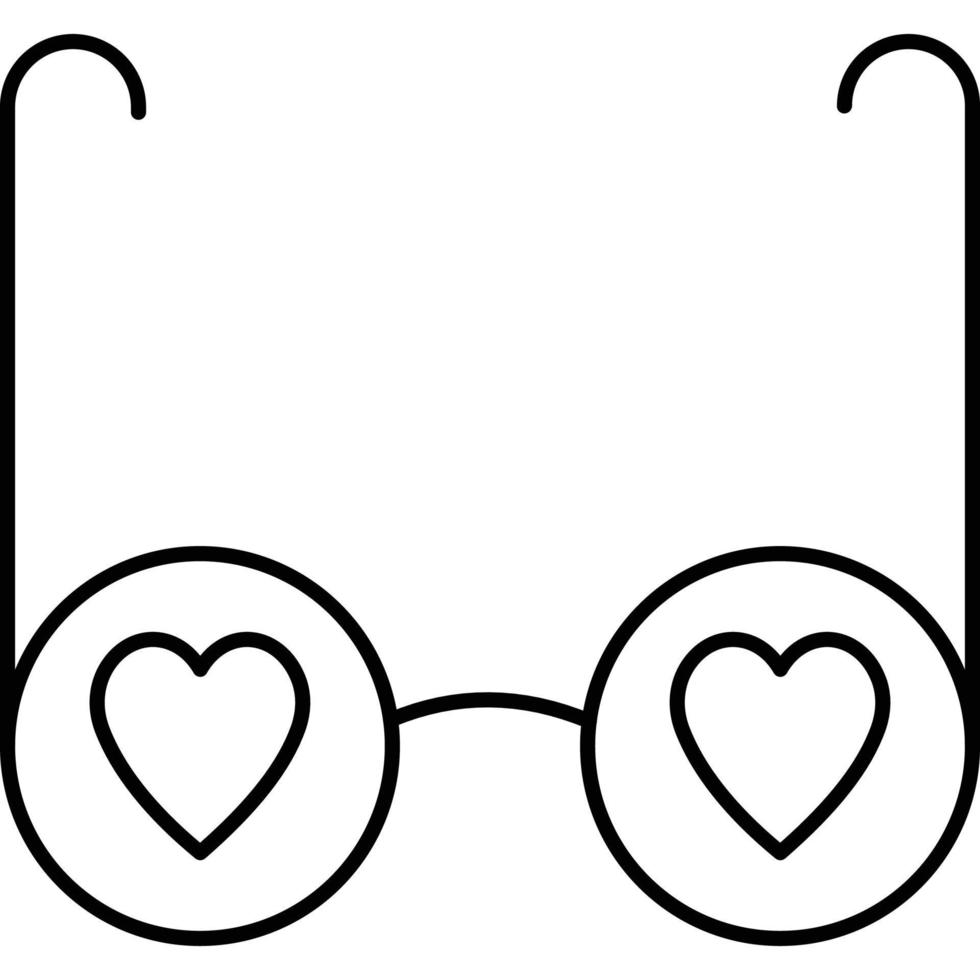 kärlek glasögon som kan lätt redigera eller ändra vektor