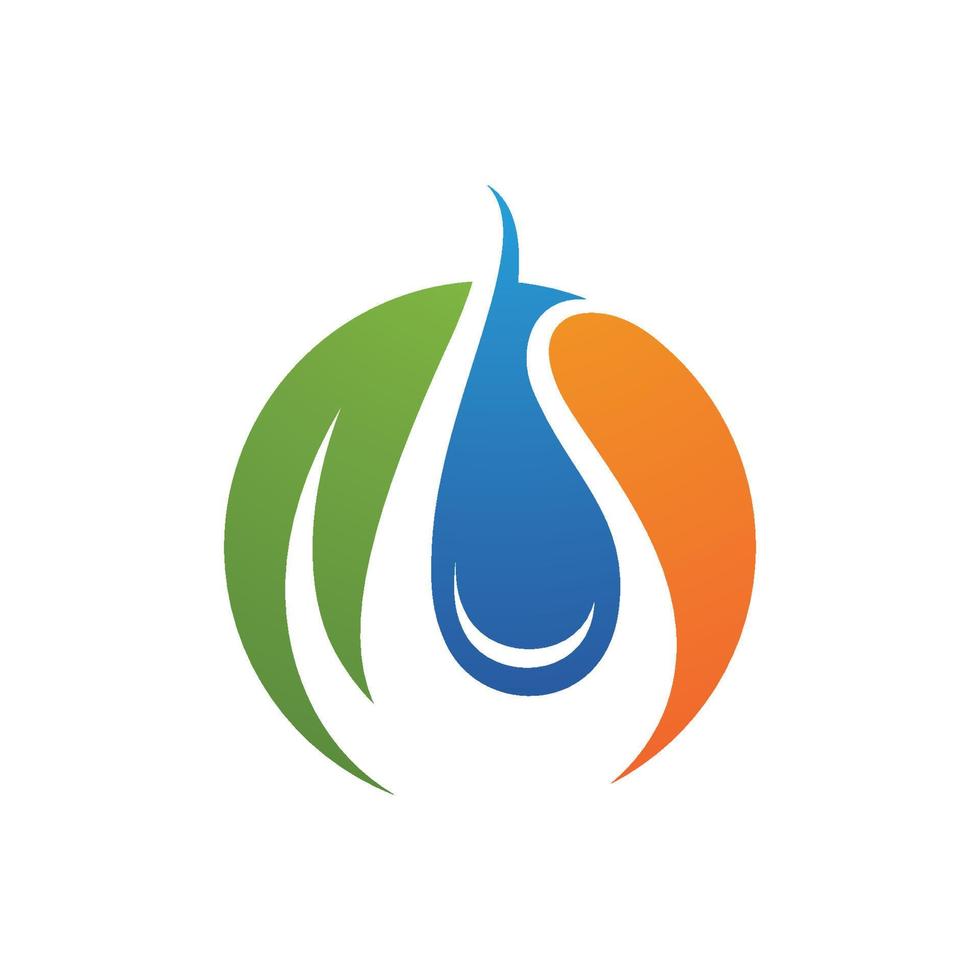 Wassertropfen-Logo-Vorlage vektor