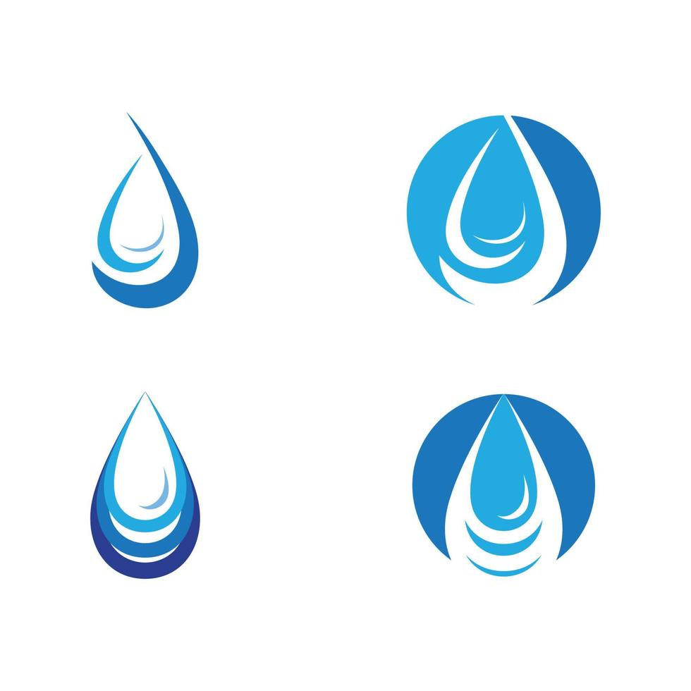 Wassertropfen-Logo-Vorlage vektor