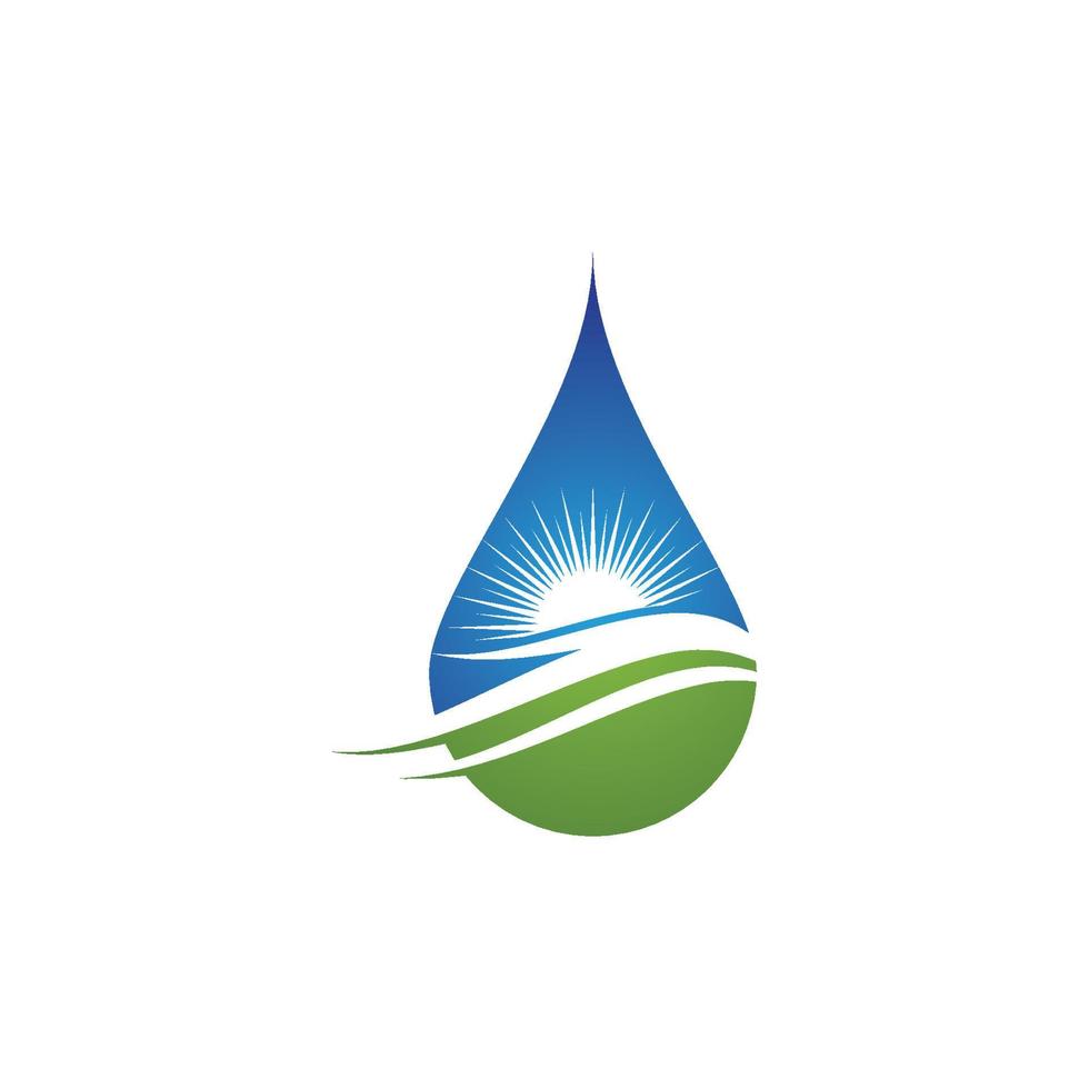 Wassertropfen-Logo-Vorlage vektor