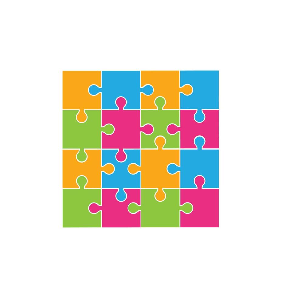 Puzzle-Vektor-Illustration-Design vektor