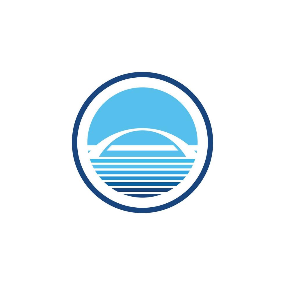 Brücke Logo Vorlage Vektor Icon