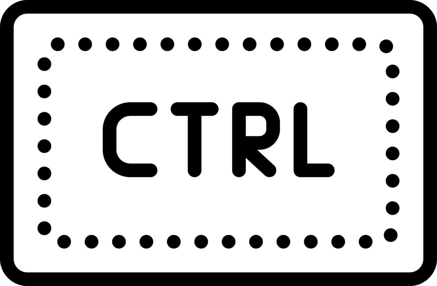 linje ikon för ctrl vektor